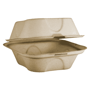 clamshell fiber container