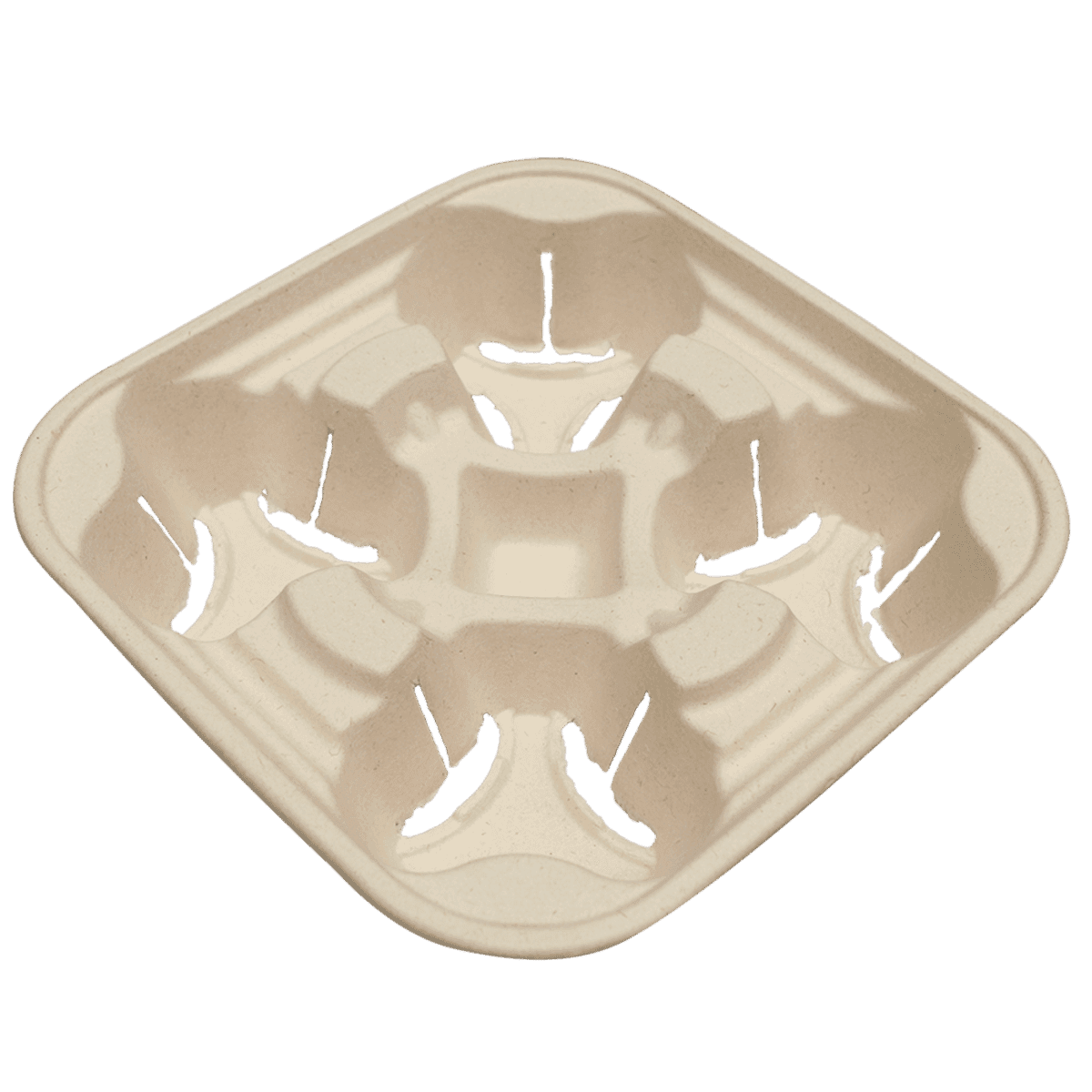 4 cup compostable coffee carrier
