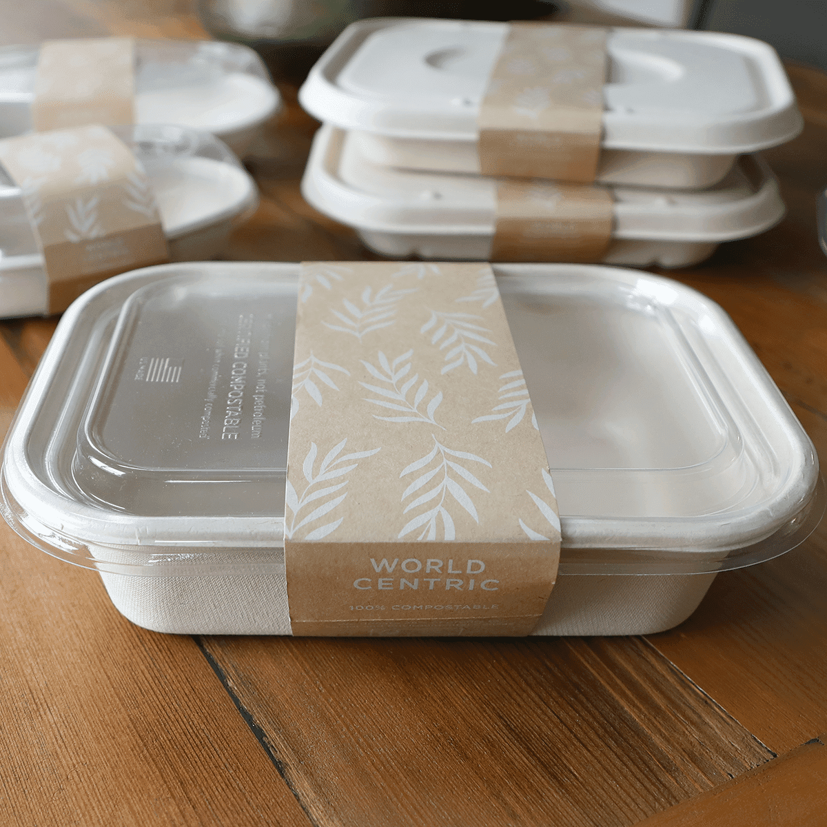 Large Paper Sleeve - fits 60 oz Fiber Food Container - Image 2