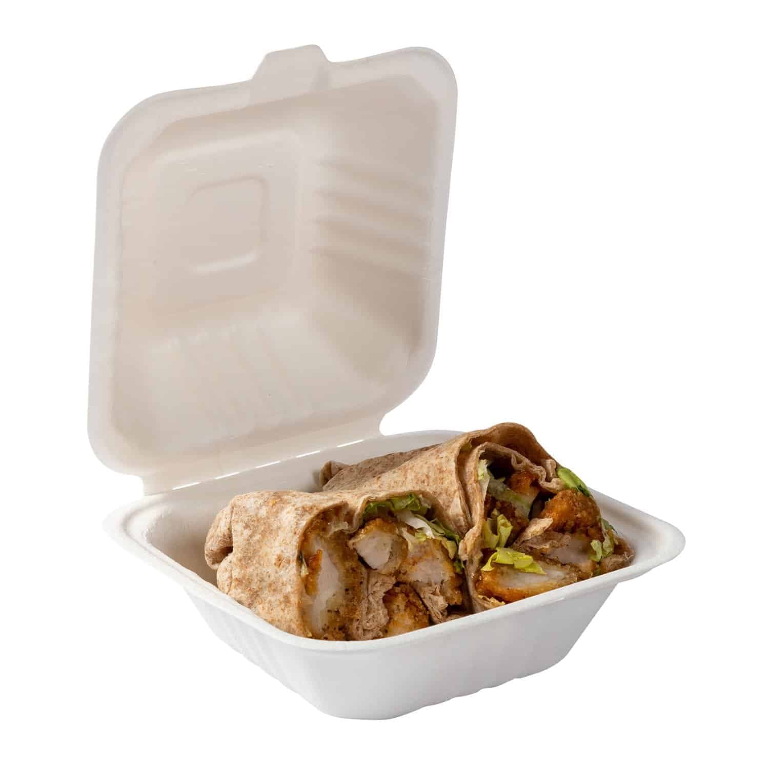 6″ x 6″ x 3″ Fiber Clamshell