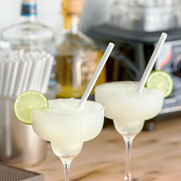 7.75" Standard White Paper Straw, Unwrapped