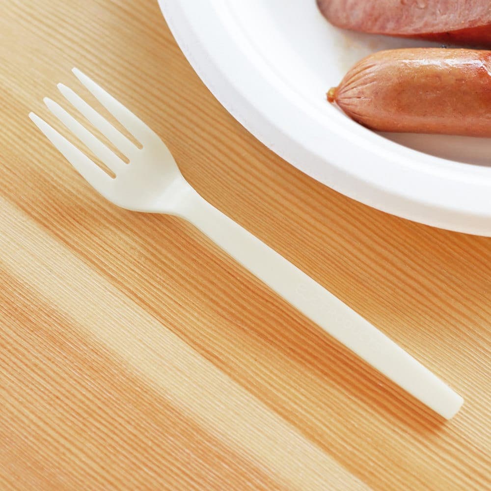 7 plant starch forks wrapped 750 cs