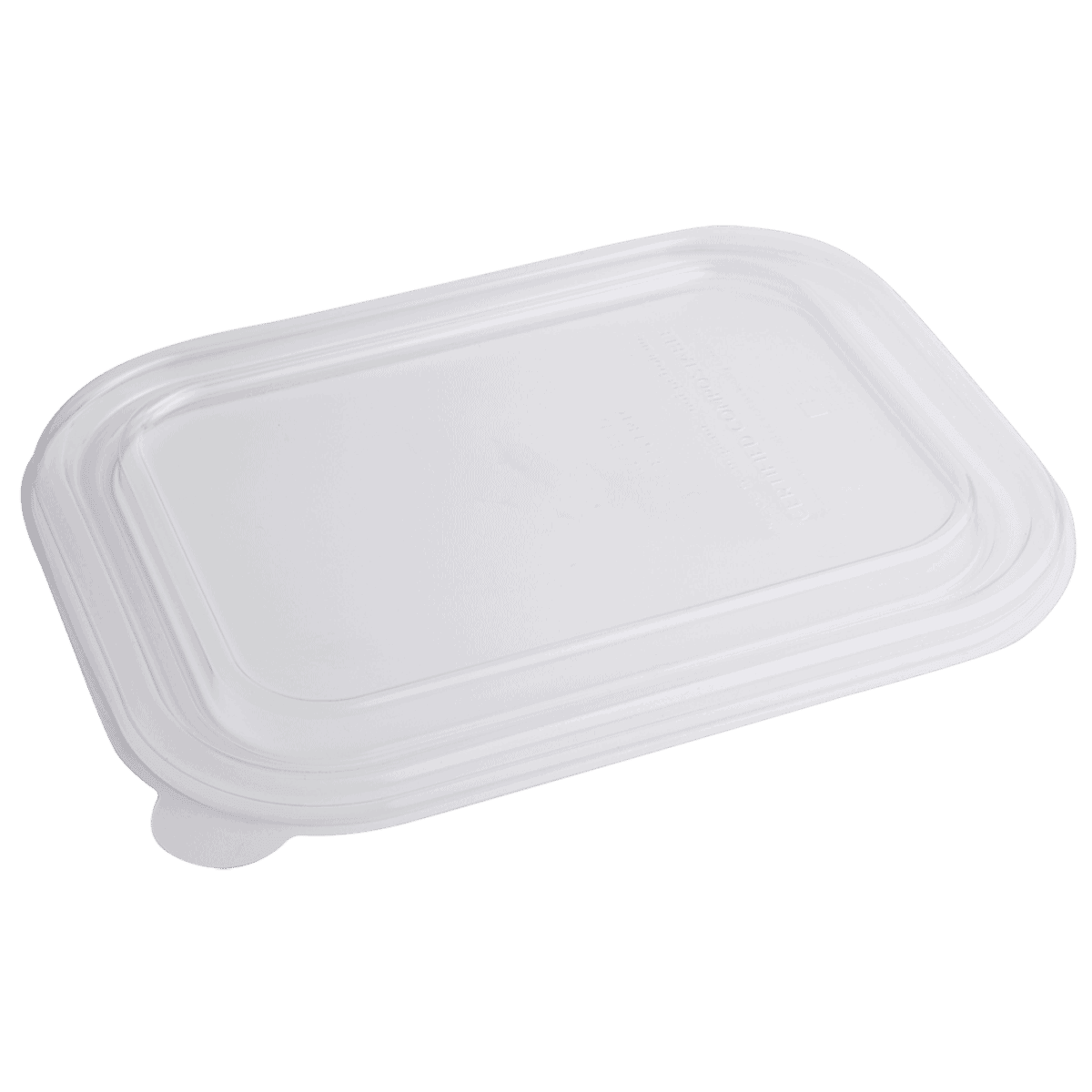Clear PLA Lid - fits 36 oz Fiber Food Container, 3-Compartment