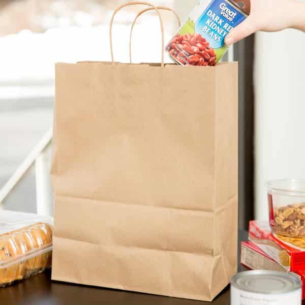 10" x 5" x 13" Kraft Paper Bag with Handles - Image 4