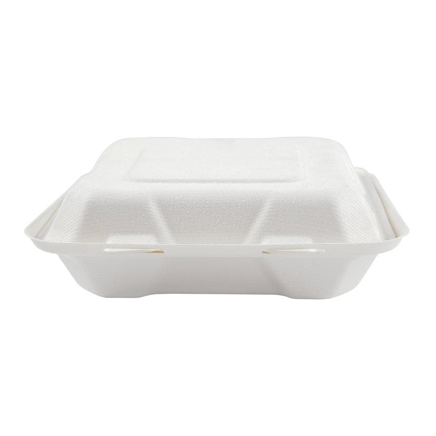 8" x 8" x 3" Fiber Clamshell, 1-Compartment (200/case)