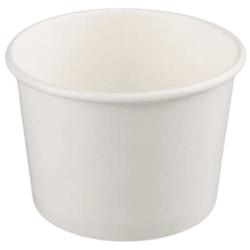 12 oz Squat Paper Deli Container, White