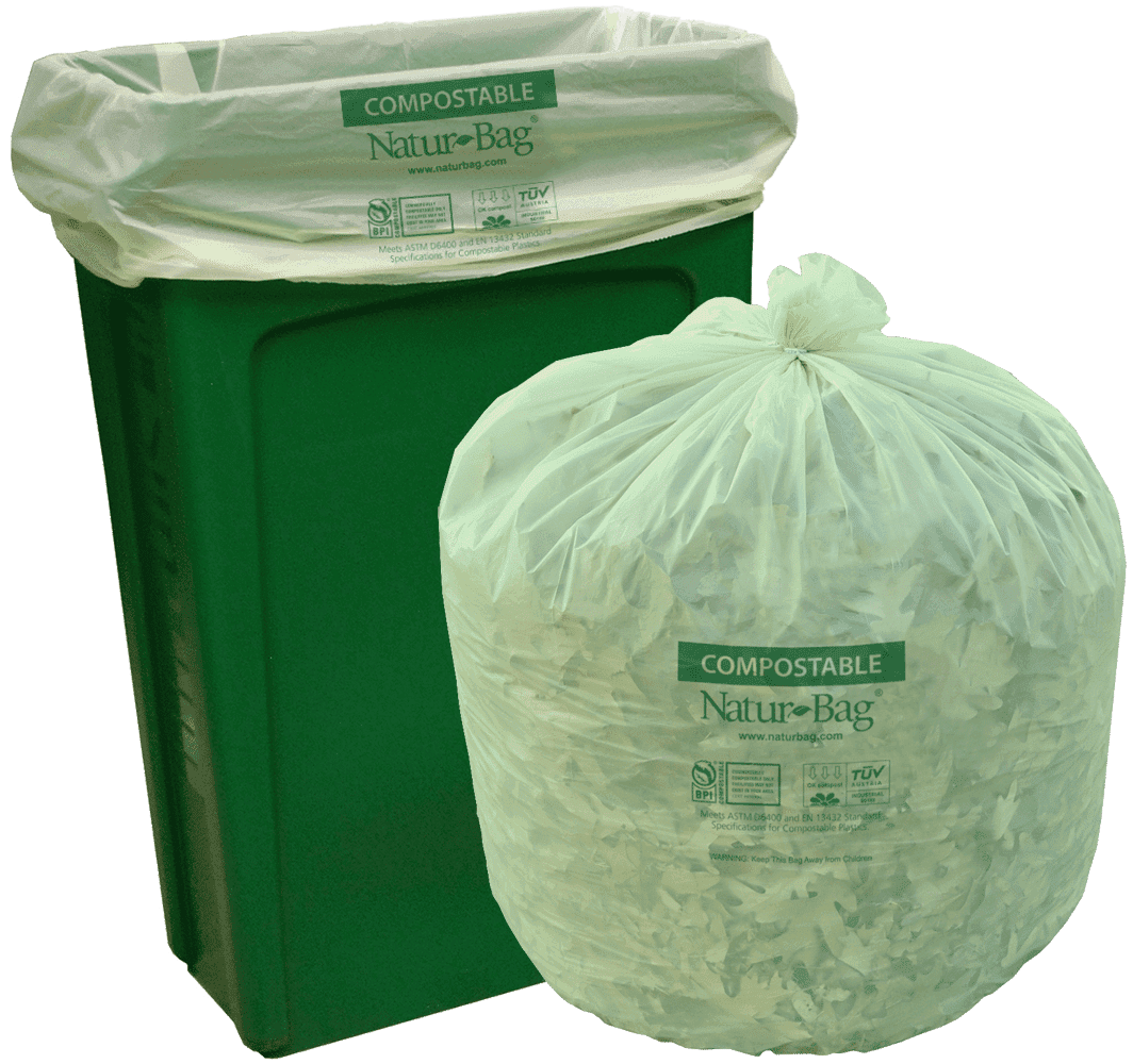 64 Gallon Compostable Can Liner, 47×60″, .9 mil