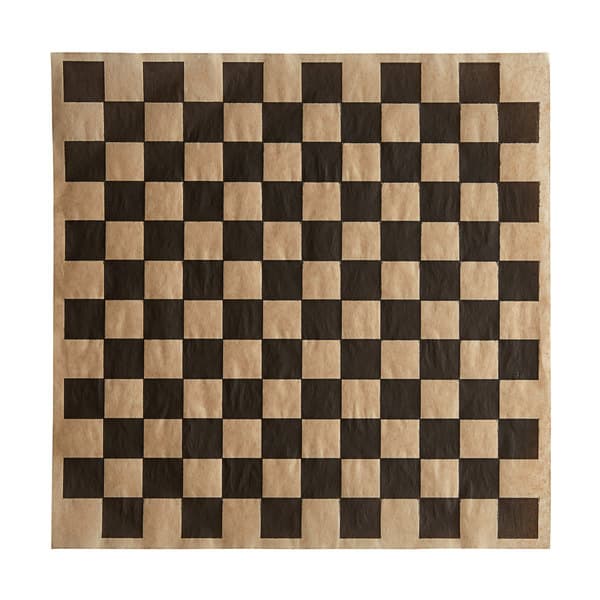 12x12" Grease Resistant Wrap and Liner, Natural Black Check