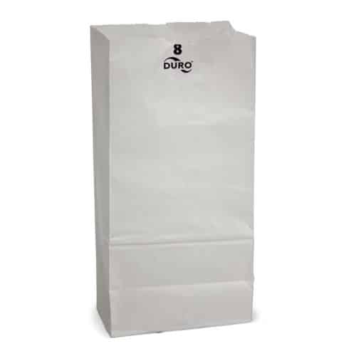 6 1/8" x 4 1/16" x 12 7/16" White Paper Bag