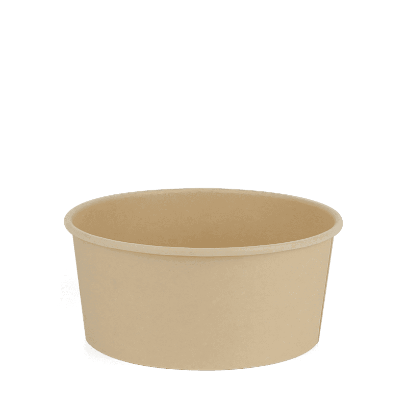 24 oz Kraft Paper Salad Bowl, PLA Lined