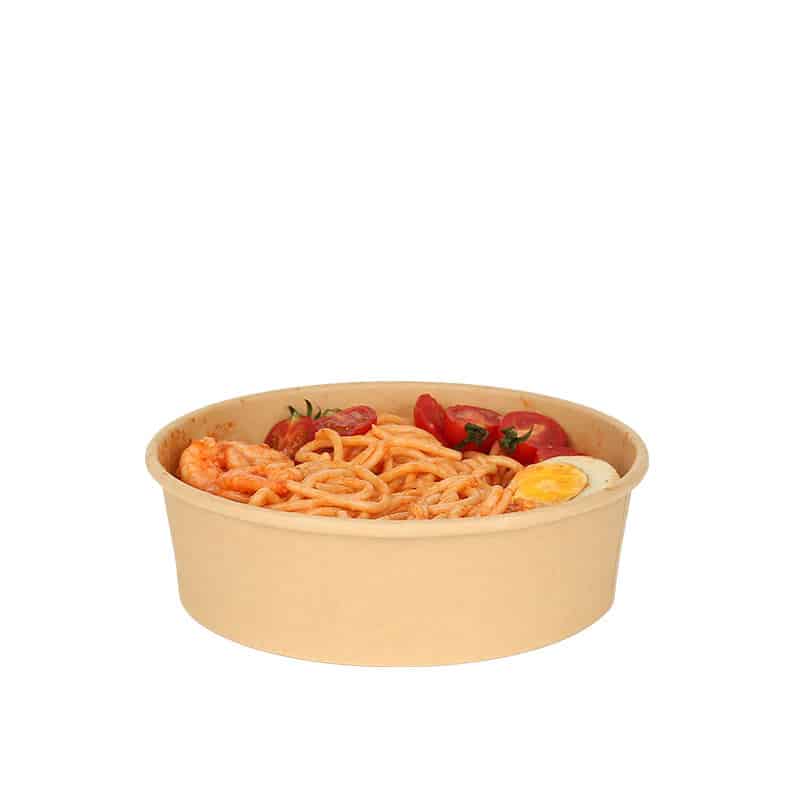 24 oz Kraft Paper Salad Bowl, PLA Lined - Image 2
