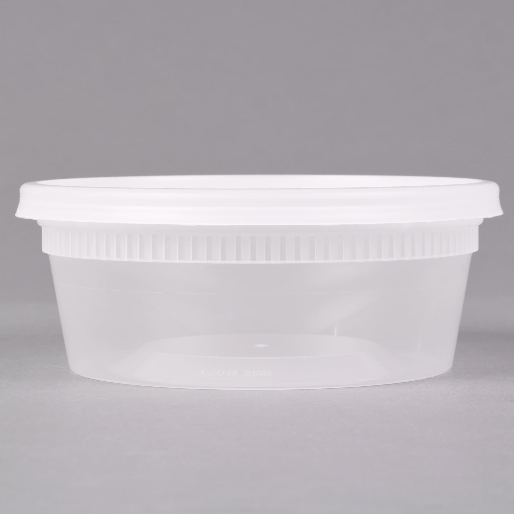 8 oz Round PP Deli Container with Lid - Image 3