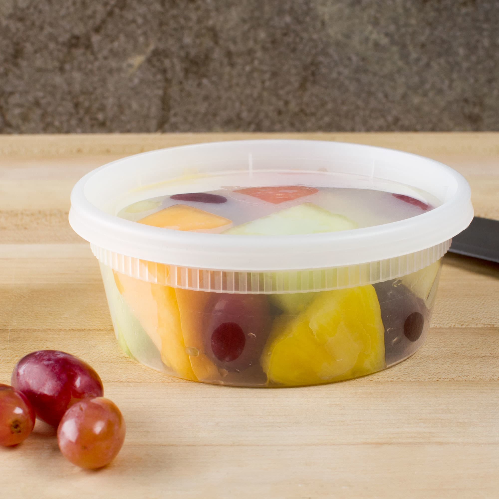 8 oz Round PP Deli Container with Lid - Image 11