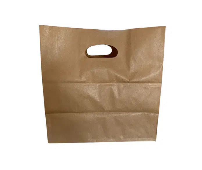 12" x 7" x 12" Kraft Paper Diecut Handle Bag - IHC Custom Print