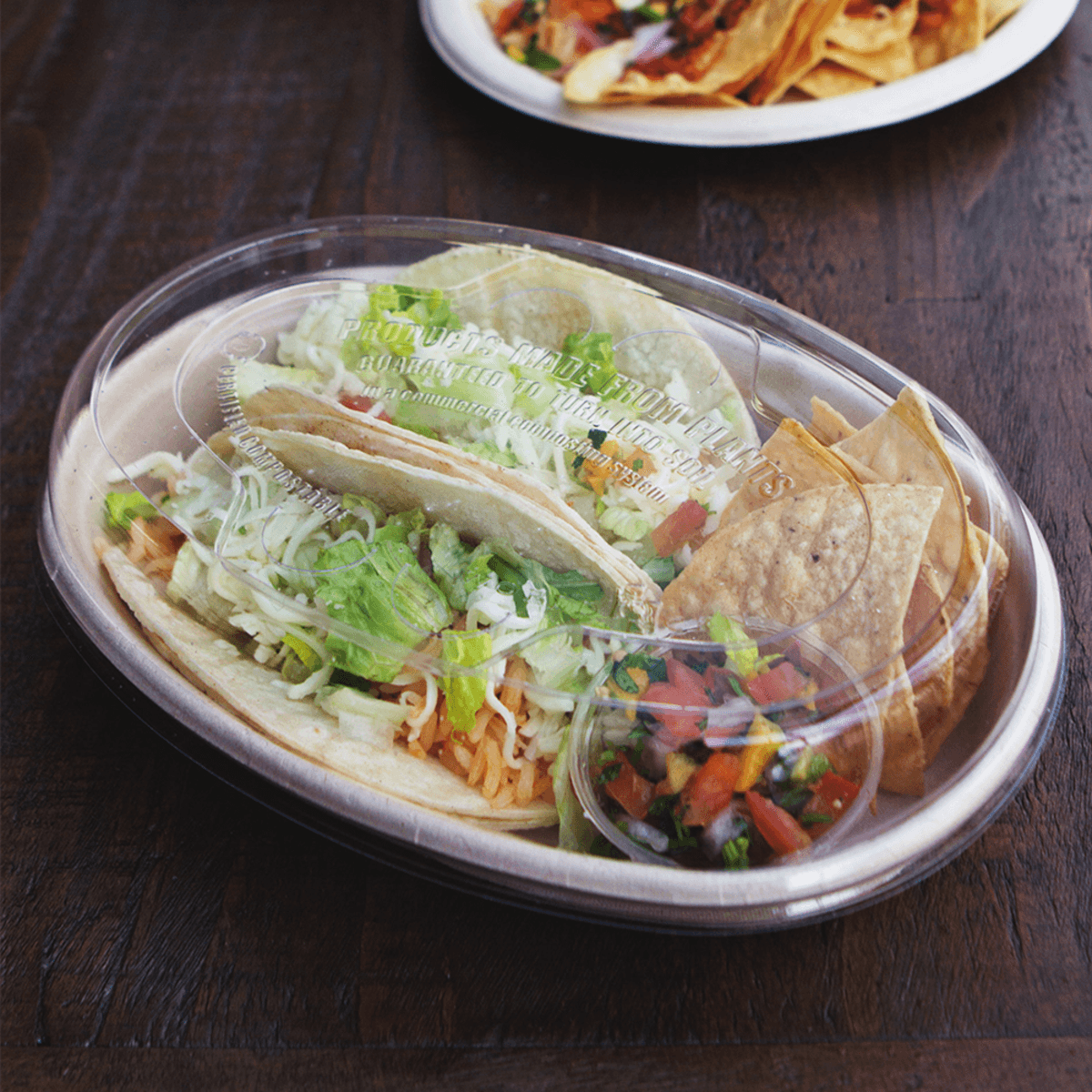 Clear PLA Lid - Fits 24oz Fiber Burrito Bowl - Image 3