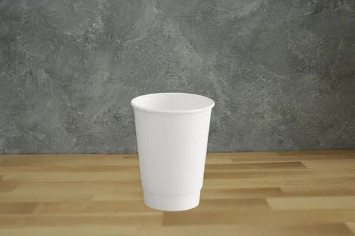 16 oz PE Lined Double Wall Paper Hot Cup, White