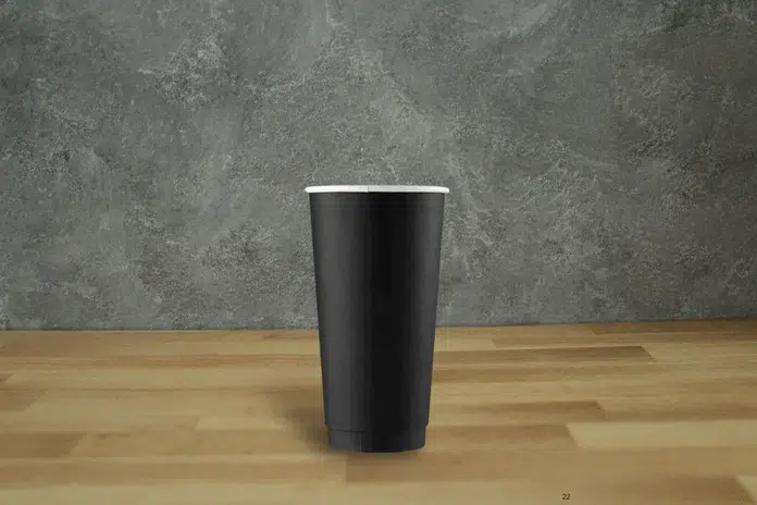 20 oz PE Lined Double Wall Paper Hot Cup, Black