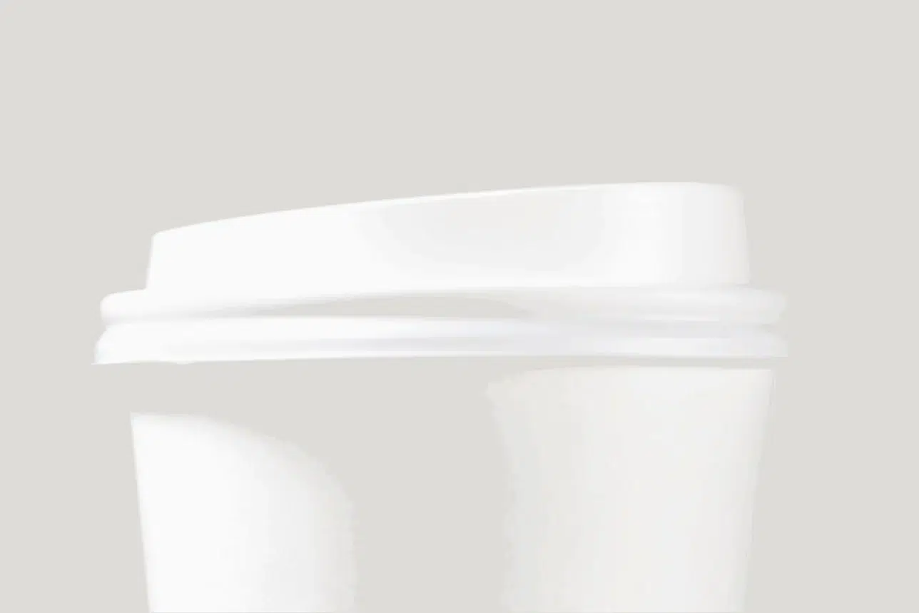 White PS Lid - fits 10-20 oz Paper Hot Cup