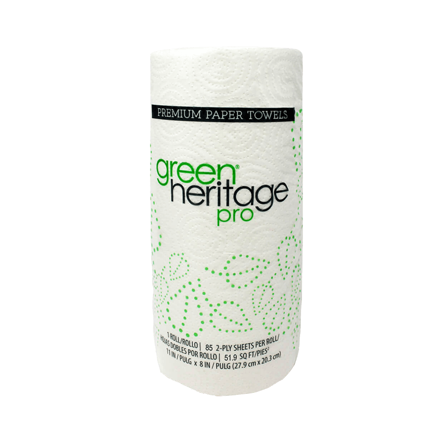 100% Recycled 2-ply Kitchen Roll Towel, 85 sheets per Roll
