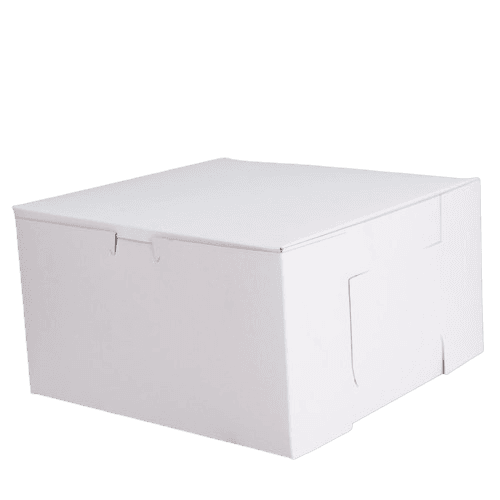 Quality Carton 9" x 9" x 5" White Non-Window Bakery Box