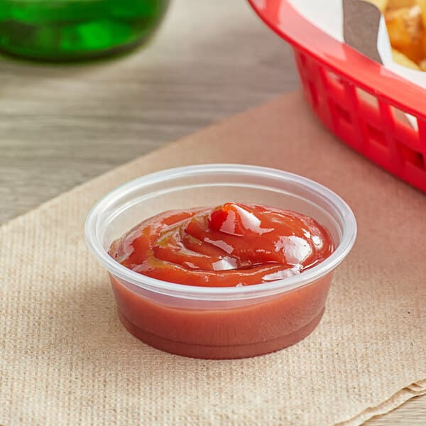 Clear 1.5 oz. Plastic Souffle Cup / Portion Cup