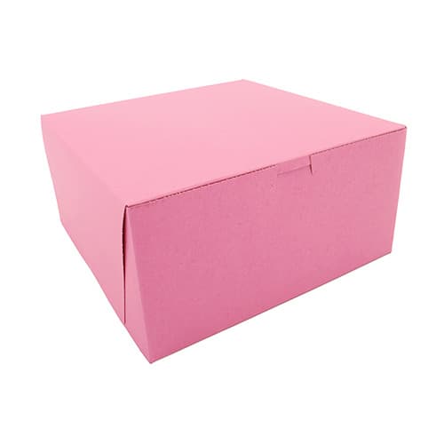 Southern Champion 10" x 10" x 5" Pink Non-Window Bakery Box