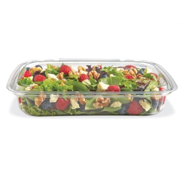 Placon Crystal Seal® 38 oz Clear Tamper-Evident Hinged Deli Base