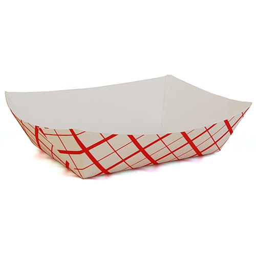Specialty Quality Packaging #500 5 lb. Red Check Food Tray