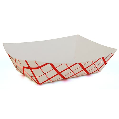 Specialty Quality Packaging #300 3 lb. Red Check Food Tray