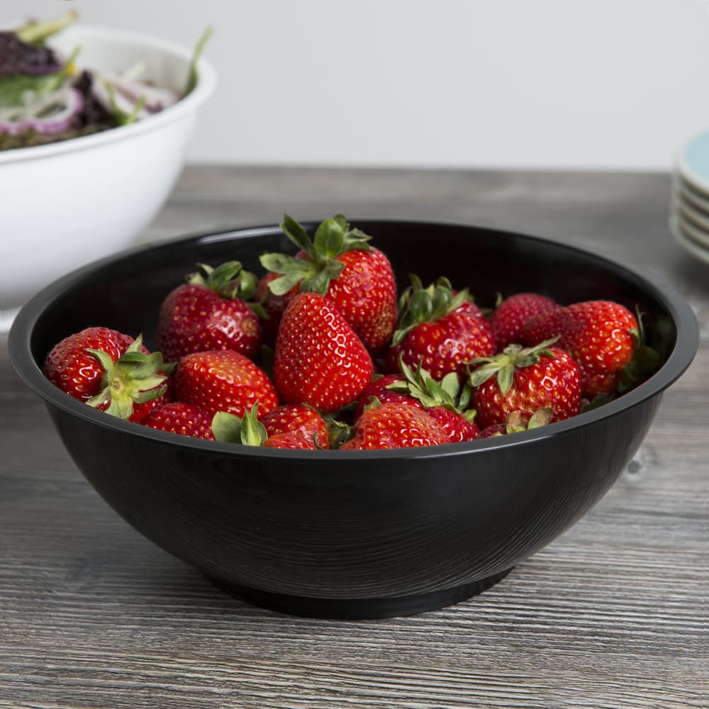 Fineline HPB10805PP.BK ReForm 80 oz. Black High Profile Plastic Catering Bowl
