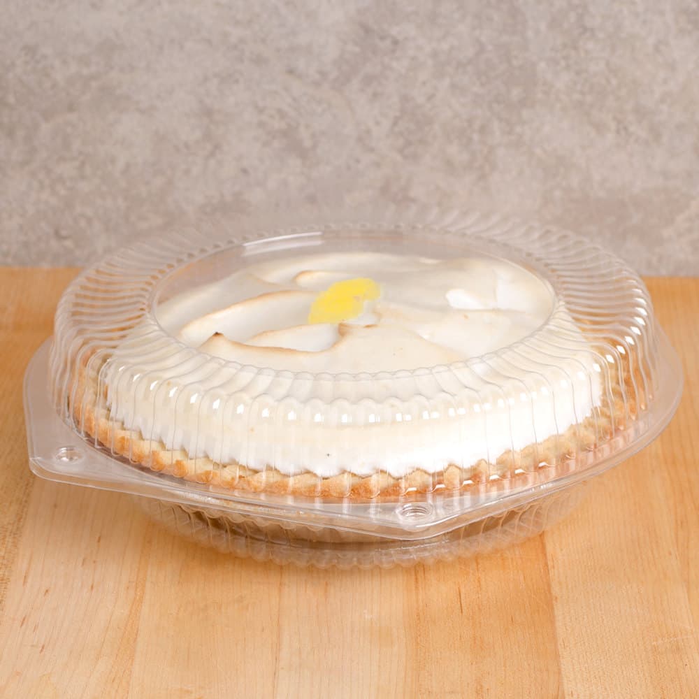 Polar Pak 9" Hinged OPS Plastic Shallow Pie Container