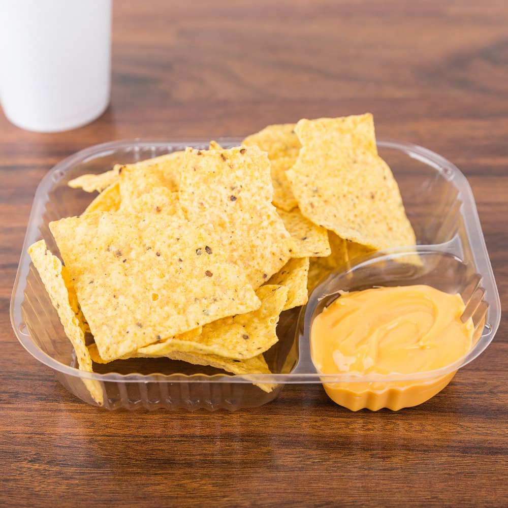 Dart C68NT2 2 Compartment Large Plastic Nacho Tray