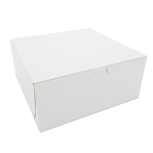 Southern Champion 9" x 9" x 4" White Non-Window Bakery Box