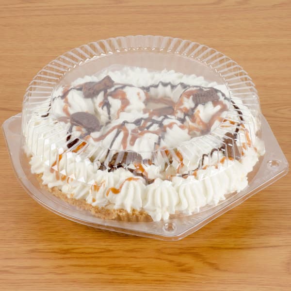 Polar Pak 8" Hinged OPS Plastic Deep Pie Container