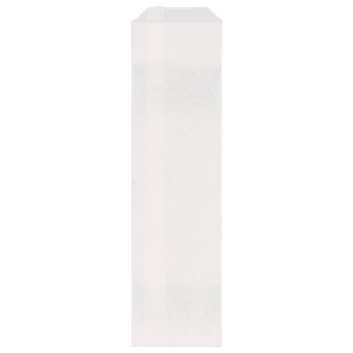 Fischer 2 3/4" x 10" White Kraft Disposable Silverware / Bakery / Churro Bag