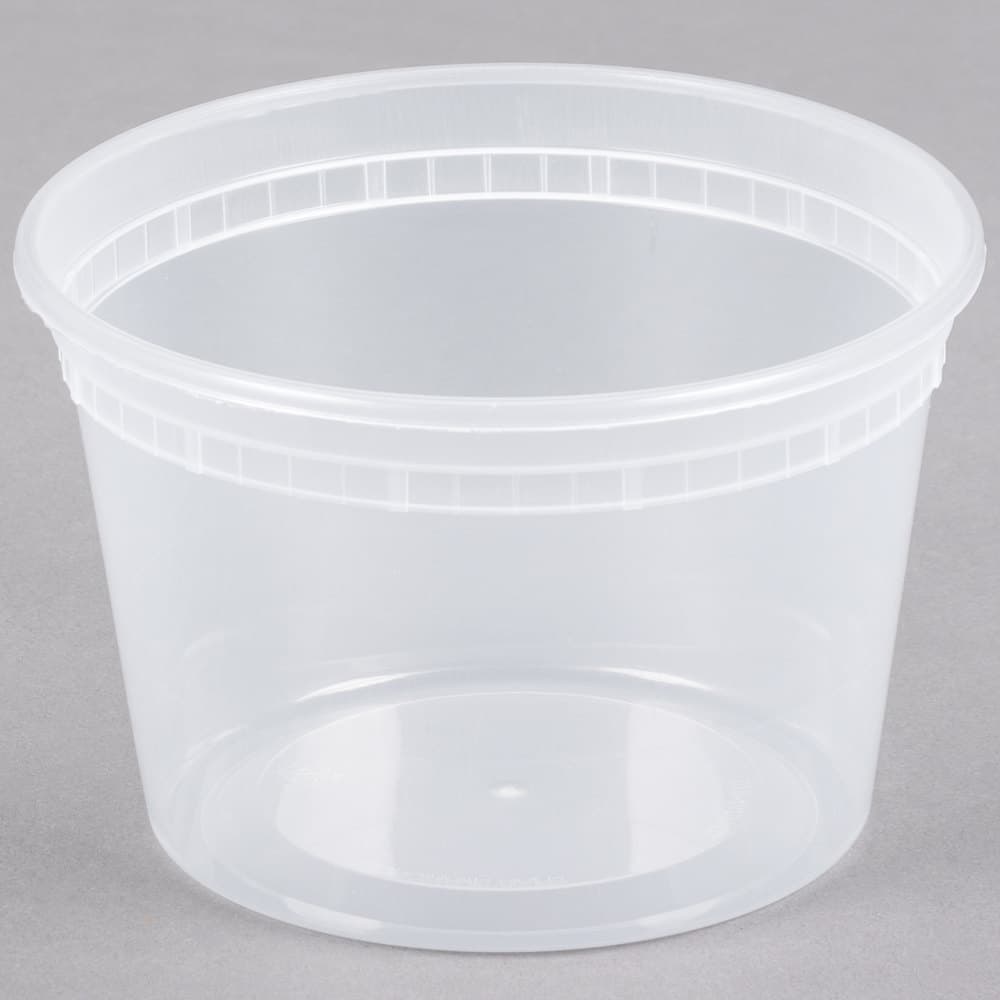 16 oz. Translucent Round Hi-Heat Microwavable Deli Container