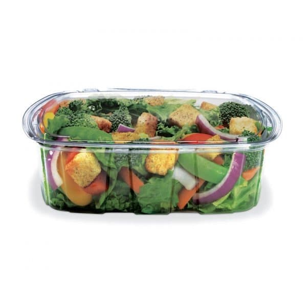 Placon Crystal Seal® 48 oz Clear Tamper-Evident Hinged Deli Base