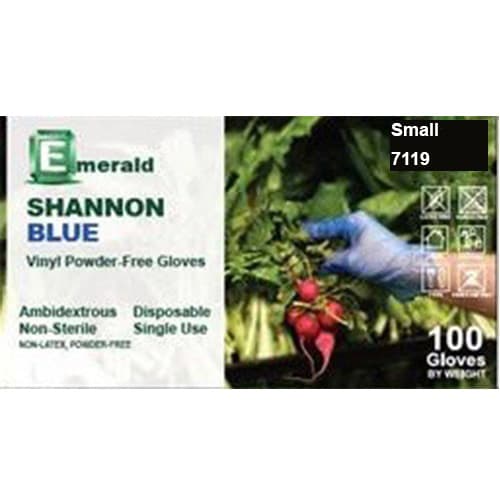 Emerald Small Shannon Vinyl Latex Free Powder Free Glove