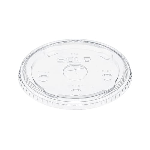 Dart 642TS 44 oz. Clear PET Lid with Straw Slot