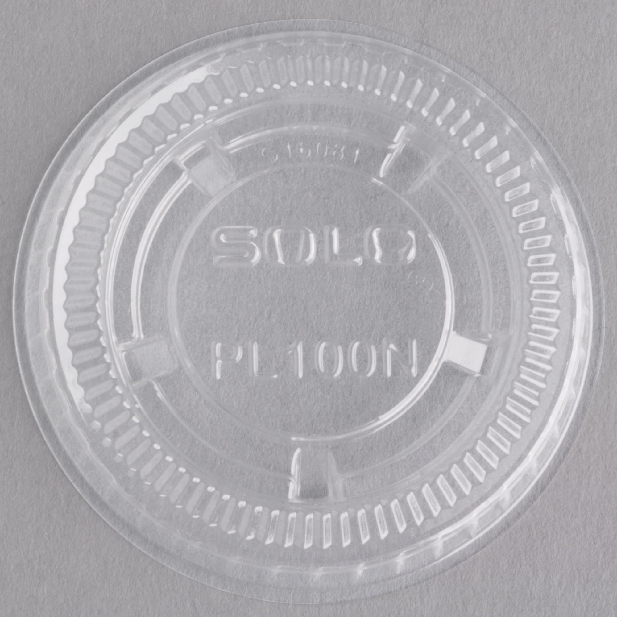 Solo PL100N Small Clear Plastic Souffle / Cup Lid - Image 4