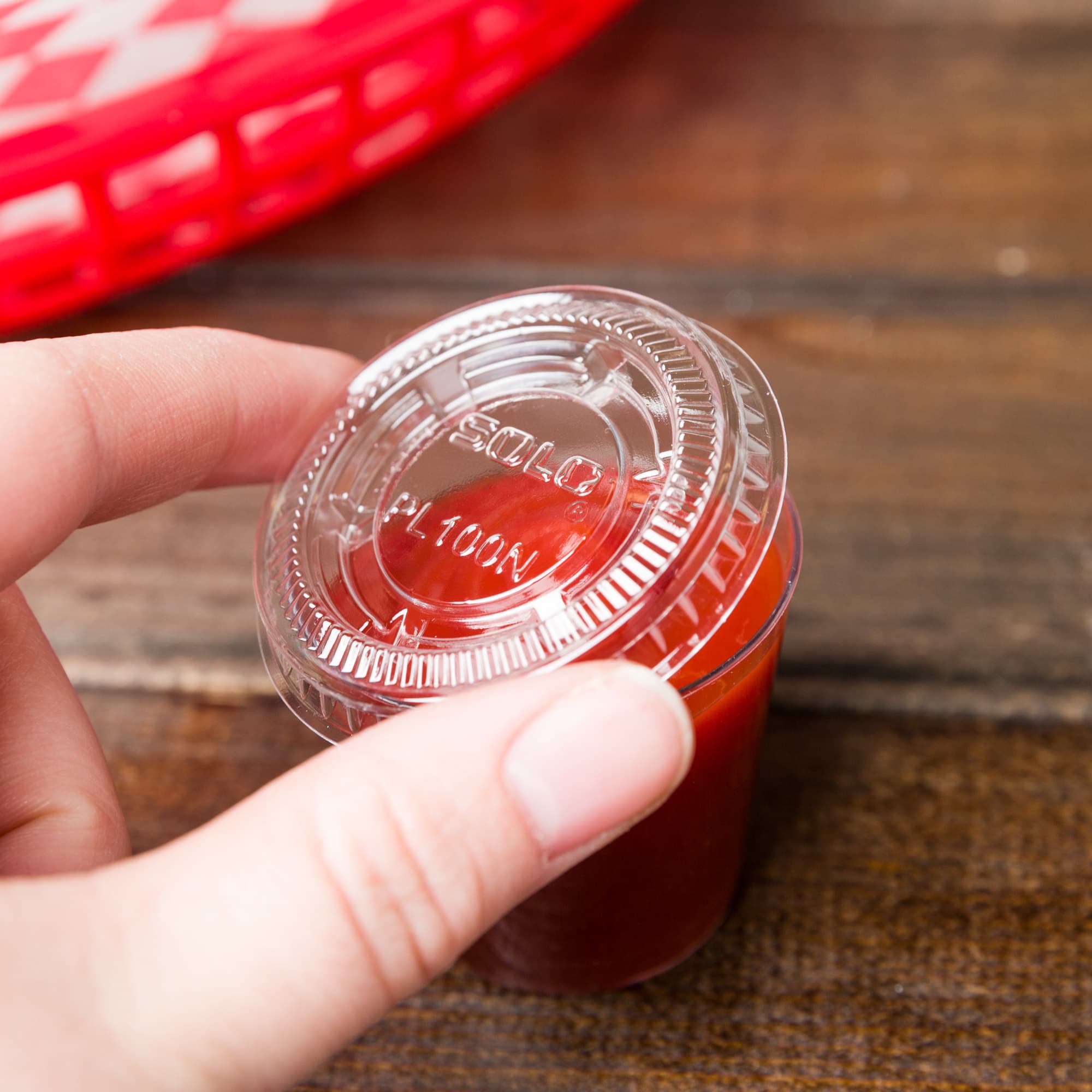 Solo PL100N Small Clear Plastic Souffle / Cup Lid - Image 6