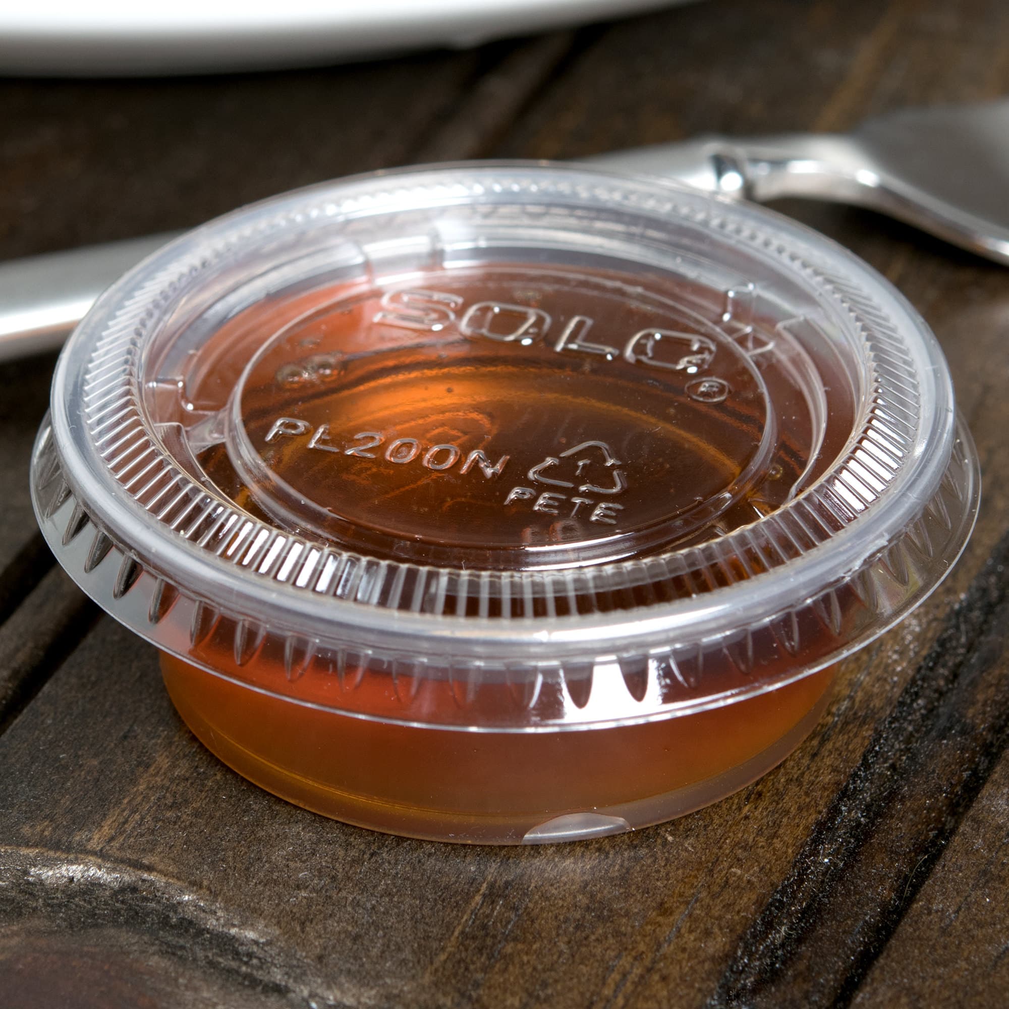 Solo PL200N Medium Clear Plastic Souffle / Cup Lid - Image 5
