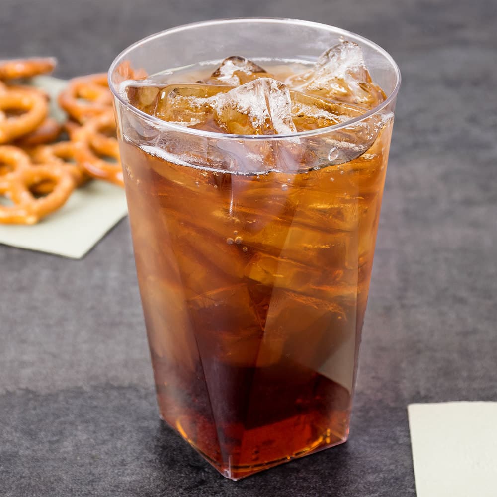 Fineline 410SB Savvi Serve 10 oz. Clear Square Bottom Tumbler