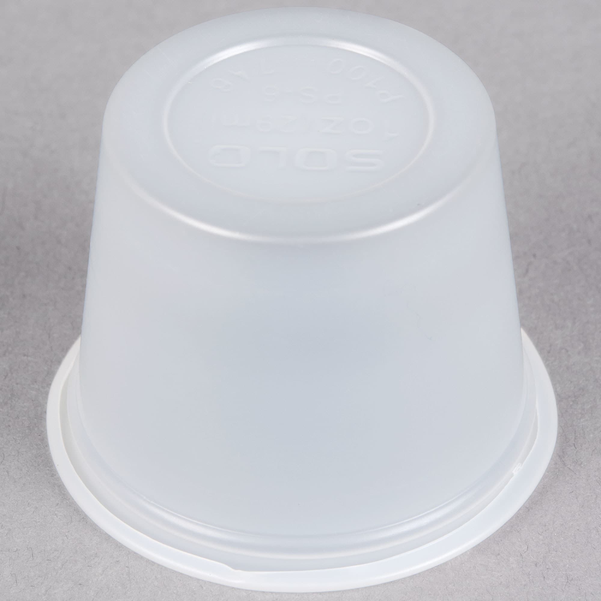 Solo P100N 1 oz. Translucent Polystyrene Souffle Cup - Image 5