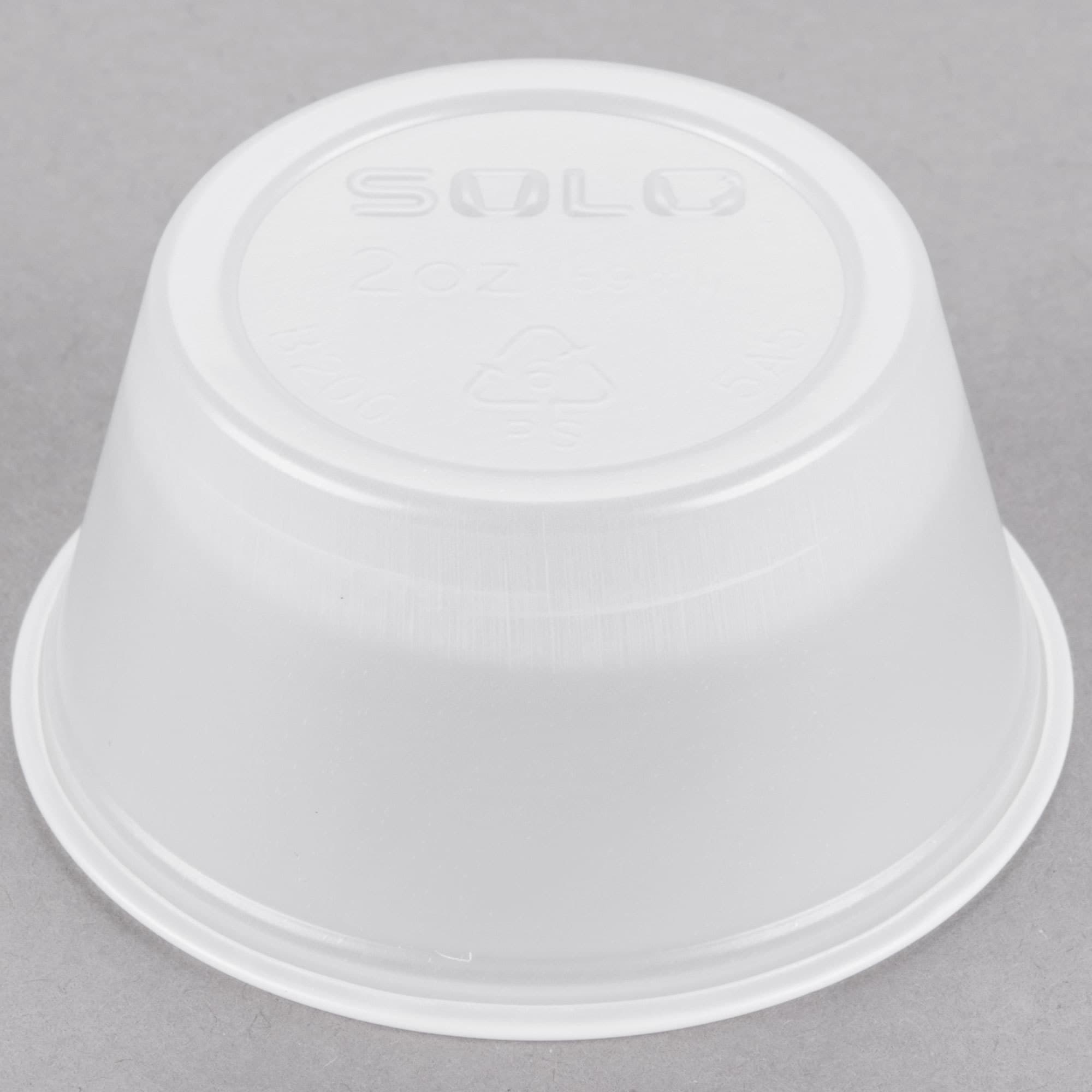 Solo P200N 2 oz. Translucent Polystyrene Souffle / Portion Cup - Image 6
