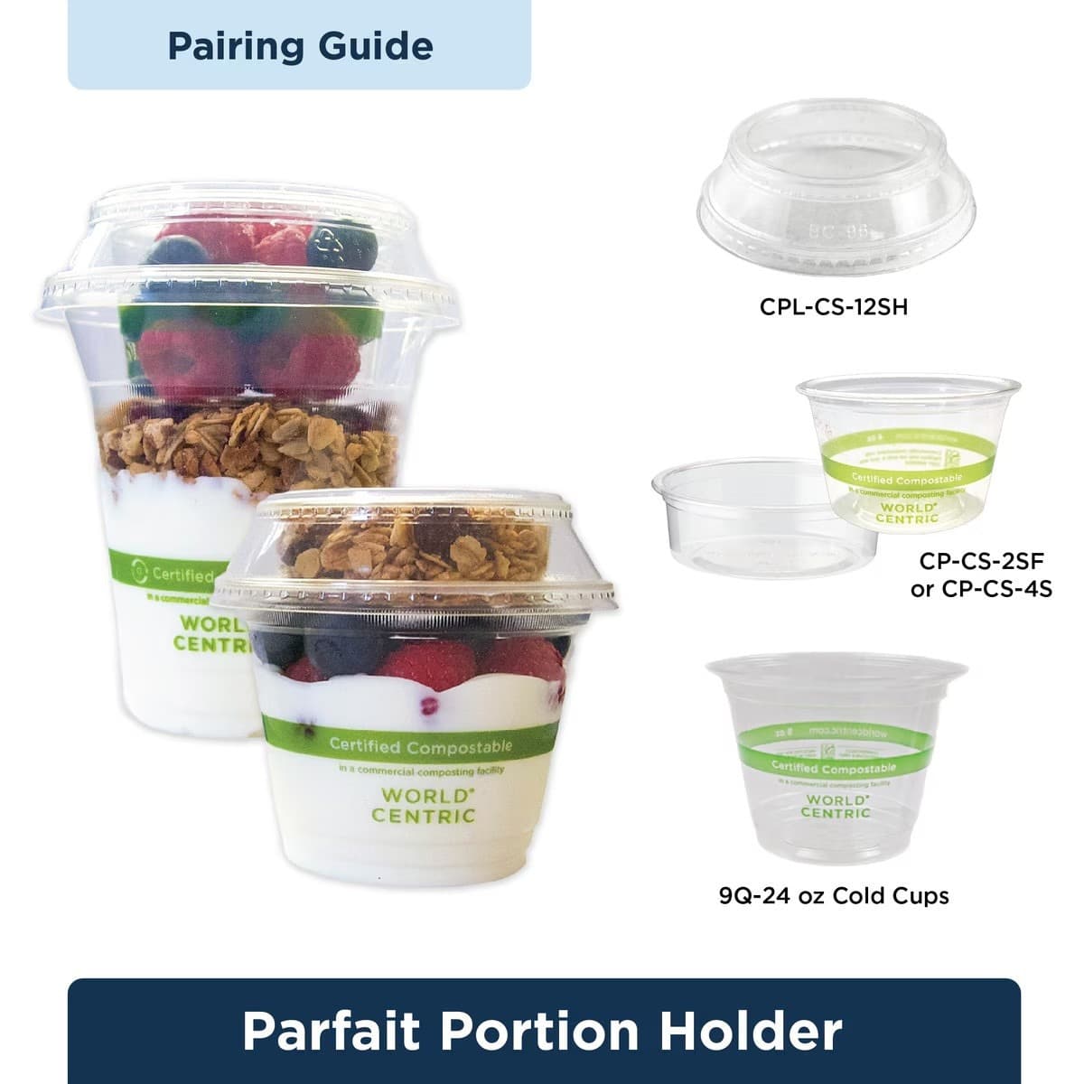 World Centric® 12 oz Clear PLA Cold Cup - Image 3