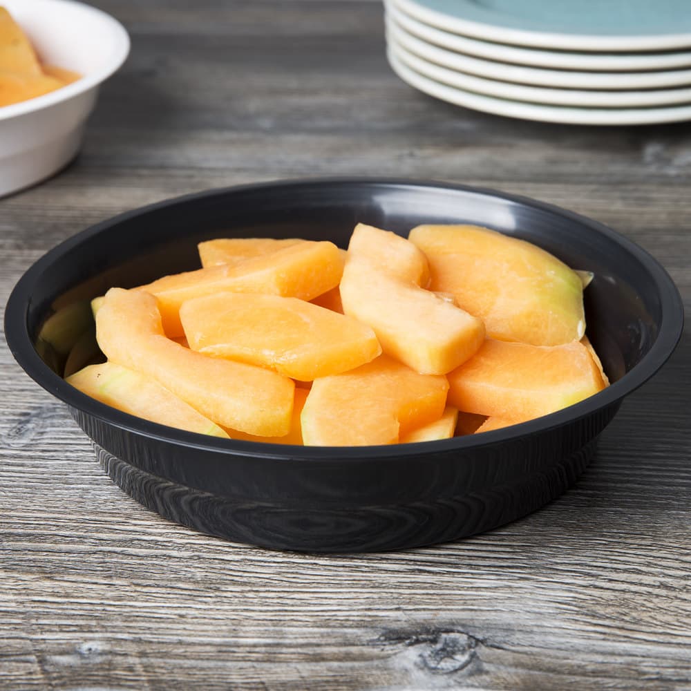Fineline LPB0948PP.BK ReForm 48 oz. Black Low Profile Plastic Serving Bowl