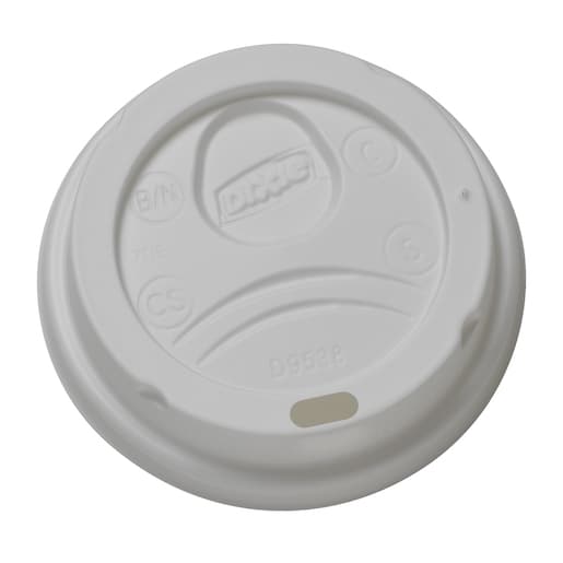 Dixie® Small White Dome Plastic Hot Cup Lids
