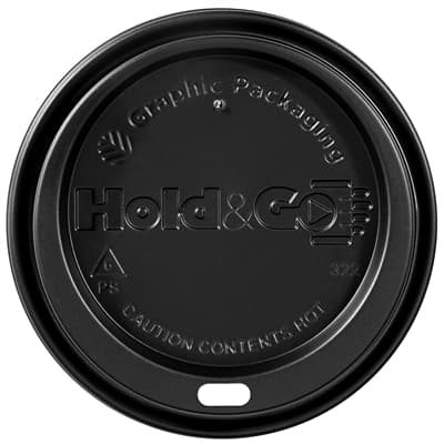 12/16/20 oz. Hold & Go® Dome/Black Paper Hot Cup Lid