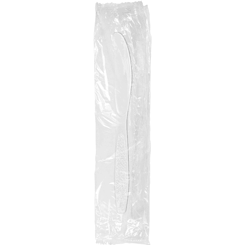 Berk Individually Wrapped White Heavy Weight Plastic Knife